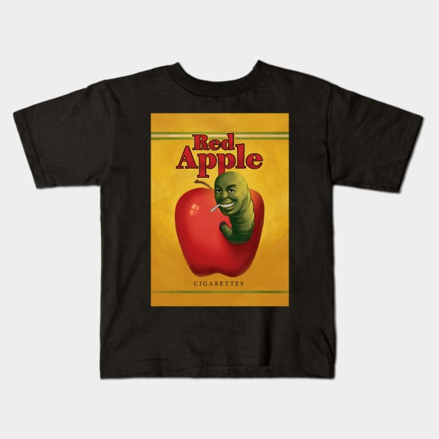 Red Apple Cigarettes Kids T-Shirt by nabakumov